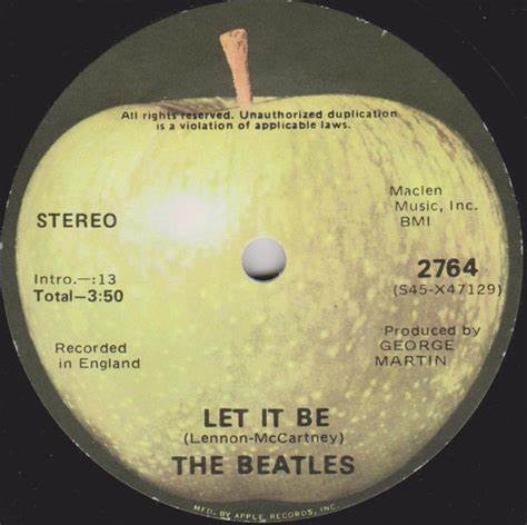 Web Pic - Let it be (single)